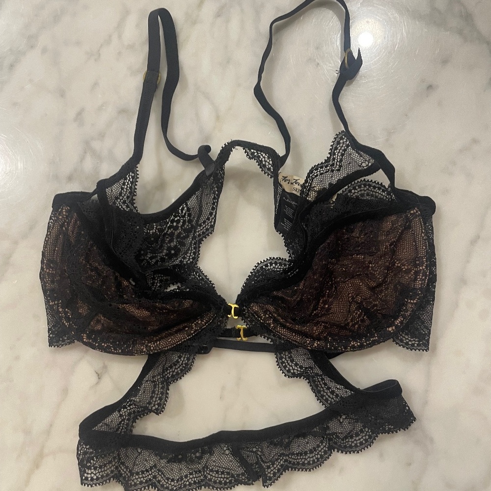 For Love and Lemons Black Lingerie Bra Size S